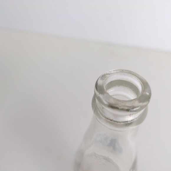 Vintage 1970s Fanta 10oz Ribbed Glass Soda Bottle Coca-Cola Navy & White ACL - Picture 5 of 7
